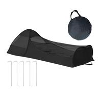 Portatile Net Tent Double Zipper Bed Canopy | Breathable Large Space Shelter, Camping Gear for Bedroom, Patio | Foldable Pop-Up Single Bed | Bed Canopy Sleeping Bag Net Tent|