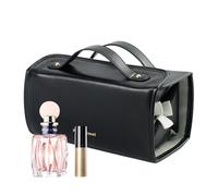 Portatile, pennello da trucco per viaggio, compatto per trucco, pennello da viaggio, organizer per pennelli da viaggio con cerniera, impermeabile e pennello per trucco, Nero , Se référer au descriptif