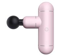 Portatile Pistola for massaggi in plastica con 3 velocità e 4 testine massaggianti, comodi massaggiatori portatili, massaggiatori a percussione ricaricabili potente(Pale red)