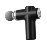 Portatile Pistola for massaggio in plastica con 6 velocità e 4 testine massaggianti, massaggiatore a percussione for tutto il corpo, massaggiatore for tessuti profondi ricaricabile potente(Svart)