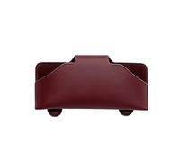 Portatile Porta Occhiali PER Alpine PER A290 PER GTS PER A110 PER Espace PER Austral Occhiali Sole In Pelle Scatola Immagazzinaggio Clip Holder Custodia Occhiali Auto Clip Parasole Occhiali(Red)
