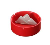 Portatile Posacenere in ceramica rossa dalla forma strana for la scrivania del soggiorno dell'hotel Esterno