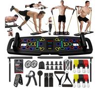 Portatile Push Up Plate, Push Up Board con 36 accessori per palestra, 22-in-1 Push Up Board, Pilates Bar, Fitness Bands, Addominal Trainer, Home Gym Strength Trainer