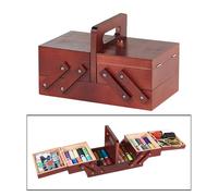 Portatile Scatola Da Cucito di Legno Aghi Filo Casa Cucire Cesto di