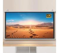 Portatile Schermo per Proiettore Manuale Avvolgibile per Macchina SUV | Piccolo Schermo Di Proiezione HD 4:3 16:9, Schermo Proiettore Per Home Theater, Ufficio, Esterno(White,50inch4:3)