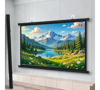 Portatile Schermo Proiettore Home Theater Telo Proiettore 4K HD 16:9, 4:3 | Avvolgibile Manuale Schermo Di Proiezione Senza Pieghe, Montaggio A Parete Schermo Per Teatro Domestico(Black,40inch4:3)