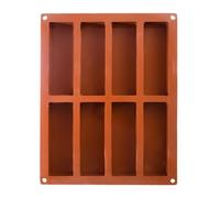 Portatile Silicone Candy Mold - Square Shape Tools, Chocolate Maker Eight Slot Layout, Nonstick Flessibile Baking Accessory Durable Build | Sweet Snack Candy Chocolate Creation Aid For Kitchen