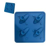 Portatile Silicone Ice Molds, Shark Shape 3d 3,5 cm, with Ice Maker System Lightweight Quality Design Build Unit, Easy Release Gear, Fun Drink Ices Tray, for Home Bar Kitchen and Daily Uses