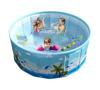 Portatile Swimming Pool, Foldable Puppy Tub, 47,24 x 17,72 in Outdoor Water Toy, Anti-Slip Set Liner, Quick-Drain Design for Summer, Beach, BBQ, Campeggio, Patio, Backyard