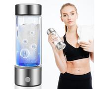 Portatile Tazza Ricca di Idrogeno, ricaricabile,Borraccia a idrogeno con Tecnologia PEM e SPE, 420ml generatore Portatile di idrogeno ad Acqua, in vetro