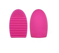 Portatile Trucco Scrub Uova Silicone Brush Cleaner Spazzole Make Up Pad Pulizia Strumento di Pulizia Prodotti di Bellezza Rose RedFashion Processed