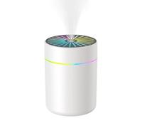 Portatile umidificatore, Small Desk Mister, 0,5 L Water Tank, Auto-Off Timer Function, Air Moisture Dispenser, Ideal for Hotel Nursery Bathroom House Kids Room, 2,64 x 2,64 x 3,74 in