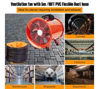 Portatile Ventilatore Industriale Assiale Metallo Officina Polvere Estrattore