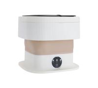 Portatile Washing Machine, Mini lavatrice da campeggio con maniglia, piccola lavatrice portatile, pieghevole per biancheria intima, mutande, calze, vestiti per bambini 40 W, 10 l (cachi)