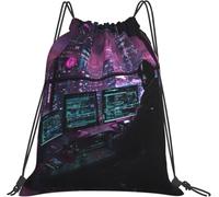 Portatile Zaino con Coulisse Hacker Era Print Unisex Zaino per Bambini 36x42cm per Spiaggia,Piscina,Viaggi Brevi