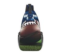 Portatile Zaino Monospalla American Football Tracolla Borse Multiuso,Sportivo Borsa Petto per Palestra Moto Uomo