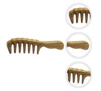 portatili pettine in legno a largo dente pettine di sandalo verde massaggio