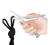 portatili | Taglierina pieghevole in acciaio con righello, strumenti di sopravvivenza antiruggine per giardinaggio, cucito, progetti artistici quotidiani, viaggi, campeggio, picnic