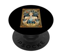 Portatore d'acqua della carta dei tarocchi del segno zodiacale del Leone PopSockets PopGrip Adesivo