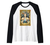 Portatore d'acqua della carta dei tarocchi del segno zodiacale del Toro Maglia con Maniche Raglan