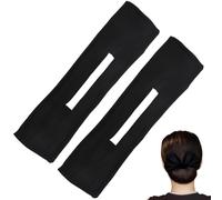 Portatore di panini per capelli lunghi, maker panino da 2 pc a rullo semplice per donne acconciatura francese Accessori abili per il nero a lungo folti