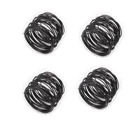 Portatovaglioli 4 pezzi di fibbia for tovaglioli a croce in metallo, rotonda e larga, for cene, feste, decorazioni for la tavola da pranzo(4PCS Black)