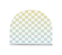 Portatovaglioli a forma di cactus in acrilico a scacchiera giallo-blu, per esterni, sala da pranzo, autoportante, decorazione moderna per la casa per esterni, sala da pranzo