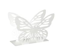Portatovaglioli a forma di farfalla per tavolo da pranzo, tovaglioli, dispenser di fazzoletti, per bar, hotel, matrimoni, ristoranti, colore: bianco