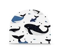 Portatovaglioli a forma di girasole in acrilico con balena blu e nera, per esterni, sala da pranzo, autoportante, per la decorazione della casa di carta, sala da pranzo, confezione da 2