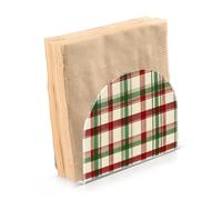 Portatovaglioli a quadri blu rosso natalizio per tovagliolo da tavolo dispenser di tovaglioli di carta in piedi cucina bagno decorativo acrilico