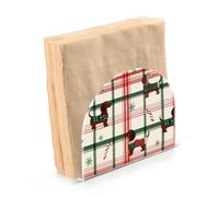 Portatovaglioli a quadri rosso e verde bassotto per tavolo portatovaglioli dispenser di tovaglioli di carta in piedi cucina bagno decorativo acrilico