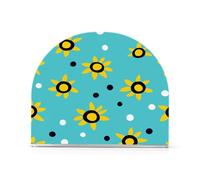 Portatovaglioli alla moda Susan Flower Polka Dots in acrilico ciano per cocktail in fattoria portatovaglioli autoportante per bagno decorazioni per la casa cocktail in fattoria 1 confezione