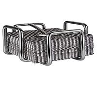 Portatovaglioli APS "Hero", acciaio inossidabile Portatovaglioli, supporto per circa 65 tovaglioli da cocktail, incl. pesi, 14,5 x 14,5 cm, altezza 10 cm