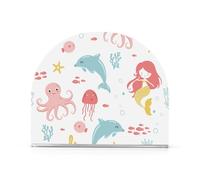 Portatovaglioli colorati a forma di delfino marino carino sirena hawaiana pesce girasole acrilico per esterni, sala da pranzo, autoportante, dispenser di tovaglioli nero, decorazione per la casa per