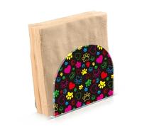 Portatovaglioli colorati con cuori e zampe per tavoli tovaglioli porta fazzoletti per bancone cucina decorazione natalizia
