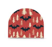 Portatovaglioli colorati con pipistrello vampiro rosso albero di pino Merry Christmas acrilico cactus per esterni, sala da pranzo asciugamano autoportante e portatovaglioli, decorazione per la casa