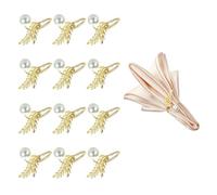 Portatovaglioli con perle grano dorato, accessori