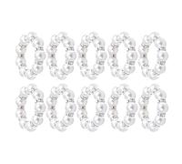 Portatovaglioli con perle - Portatovaglioli | Fibbia con perline per decorazione della casa Fattoria Vacanze Tavolo da pranzo Festa di Nozze Hotel Incontri Cena