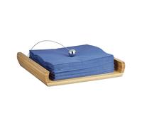 Relaxdays 2X Portatovaglioli in bambù, Sfera Come Peso, in Legno, Porta Salviette da Tavolo, HLP 3,7x21,7x21,7 cm, Naturale