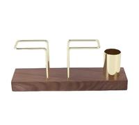 Portatovaglioli da Cocktail con Base in Legno e Filo Ferro, Dispenser da Tavolo Contenitore Cilindro Stuzzicadenti per Sala Pranzo Accessori