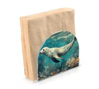 Portatovaglioli da cucina in acrilico a forma di leone marino, color foglia di tè, per feste, matrimoni, eventi, autoportante per feste, matrimoni, eventi