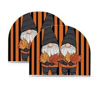 Portatovaglioli da cucina in acrilico a righe con foglia d'acero nana per picnic bar rustico autoportante rustico portatovaglioli decorazione per la casa per tavolo, cucina, confezione da 2