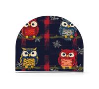 Portatovaglioli da cucina in acrilico colorato con gufo, bufalo plaid fiocchi di neve, Natale, per feste, matrimoni, eventi, portatovaglioli autoportanti per decorazione domestica per esterni, sala da