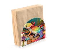 Portatovaglioli da esterno in acrilico colorato con salamandra in stile cartone animato per feste, matrimoni, eventi, portatovaglioli autoportanti per tavoli, decorazioni per la casa per feste