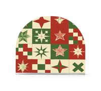 Portatovaglioli da esterno in acrilico verde rosso con stella di Natale per tavolo, cucina autoportante quadrato dispenser di tovaglioli decorazione per la casa per feste, matrimoni, eventi