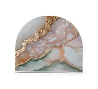 Portatovaglioli da tavolo, confezione da 2 pezzi, spessore 4 mm, in acrilico, monoblocco, per cucina e tavolo da pranzo, facile da pulire, marmo bianco oro rosa