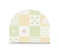 Portatovaglioli da tavolo in acrilico con illustrazione gialla e verde per bagno, ristorante, autoportante, per la decorazione della casa di carta, per feste, matrimoni, eventi