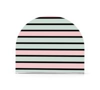 Portatovaglioli da tavolo in acrilico rosa verde nero a righe per bagno, ristorante freestanding nero tovagliolo dispenser arredamento per picnic bar rustico