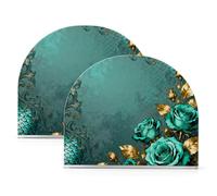 Portatovaglioli da tavolo vintage in acrilico con rose color foglia di tè per bar da picnic rustico autoportante portatovaglioli di Natale decorazione per la casa per cocktail in fattoria, confezione