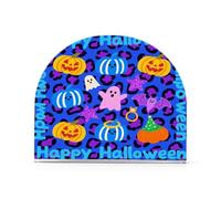 Portatovaglioli di carta acrilica blu profondo-viola con stampa leopardata Halloween Joy per bar Picnic Titolari indipendenti rustici per tovaglioli di carta decorazioni per la casa per picnic Bar